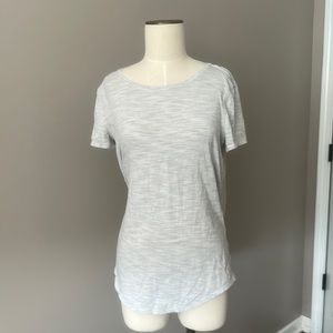 Lulu Lemon gray and white active shirt, gray and white, size 8